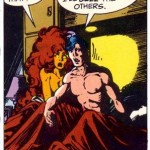 Starfire and Nightwing in what once qualified as a scandalous comic book sex scene